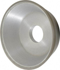 Made in USA - 5" Diam, 1-1/4" Hole Size, 1-3/4" Overall Thickness, 100 Grit, Type 11 Tool & Cutter Grinding Wheel - Fine Grade, Diamond - Eagle Tool & Supply