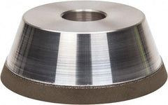 Made in USA - 5" Diam, 1-1/2" Hole Size, 1-3/4" Overall Thickness, 220 Grit, Type 11 Tool & Cutter Grinding Wheel - Very Fine Grade, Diamond - Eagle Tool & Supply