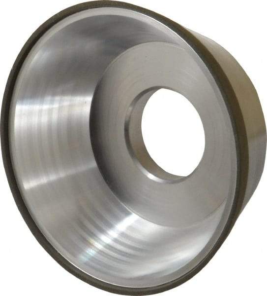 Made in USA - 3-3/4" Diam, 1-1/4" Hole Size, 1-1/2" Overall Thickness, 150 Grit, Type 11 Tool & Cutter Grinding Wheel - Very Fine Grade, CBN - Eagle Tool & Supply