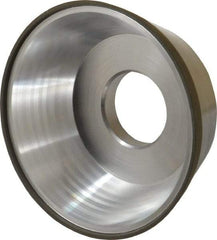 Made in USA - 3-3/4" Diam, 1-1/4" Hole Size, 1-1/2" Overall Thickness, 150 Grit, Type 11 Tool & Cutter Grinding Wheel - Very Fine Grade, CBN - Eagle Tool & Supply