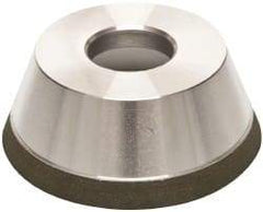 Made in USA - 3-3/4" Diam, 1-1/4" Hole Size, 1-1/2" Overall Thickness, 120 Grit, Type 11 Tool & Cutter Grinding Wheel - Fine Grade, CBN - Eagle Tool & Supply