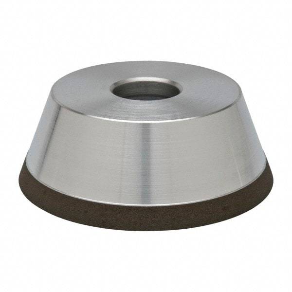 Made in USA - 5" Diam, 1-1/4" Hole Size, 1-3/4" Overall Thickness, 150 Grit, Type 11 Tool & Cutter Grinding Wheel - Very Fine Grade, CBN - Eagle Tool & Supply