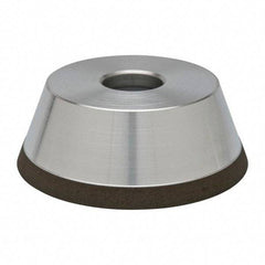 Made in USA - 5" Diam, 1-1/4" Hole Size, 1-3/4" Overall Thickness, 150 Grit, Type 11 Tool & Cutter Grinding Wheel - Very Fine Grade, CBN - Eagle Tool & Supply