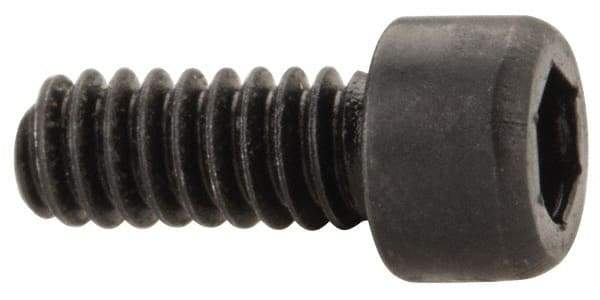 Value Collection - #1-64 UNC Hex Socket Drive, Socket Cap Screw - Alloy Steel, Black Oxide Finish, Fully Threaded, 3/16" Length Under Head - Eagle Tool & Supply