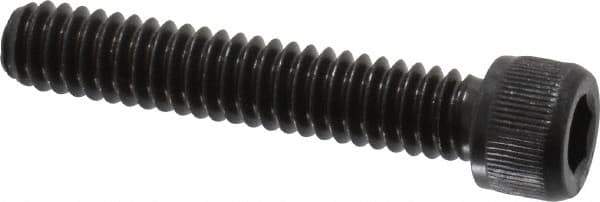 Value Collection - 1/4-20 UNC Hex Socket Drive, Socket Cap Screw - Alloy Steel, Black Oxide Finish, Fully Threaded, 1-3/8" Length Under Head - Eagle Tool & Supply