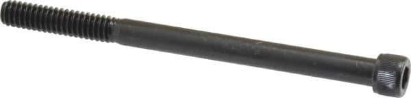 Value Collection - 1/4-20 UNC Hex Socket Drive, Socket Cap Screw - Alloy Steel, Black Oxide Finish, Partially Threaded, 3-1/2" Length Under Head - Eagle Tool & Supply