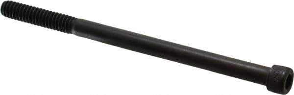 Value Collection - 1/4-20 UNC Hex Socket Drive, Socket Cap Screw - Alloy Steel, Black Oxide Finish, Partially Threaded, 4" Length Under Head - Eagle Tool & Supply