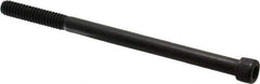 Value Collection - 1/4-20 UNC Hex Socket Drive, Socket Cap Screw - Alloy Steel, Black Oxide Finish, Partially Threaded, 4" Length Under Head - Eagle Tool & Supply