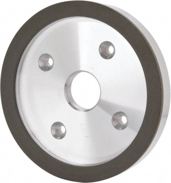Made in USA - 6" Diam, 1-1/4" Hole Size, 3/4" Overall Thickness, 220 Grit, Type 6 Tool & Cutter Grinding Wheel - Very Fine Grade, Diamond - Eagle Tool & Supply