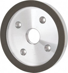 Made in USA - 6" Diam, 1-1/4" Hole Size, 3/4" Overall Thickness, 220 Grit, Type 6 Tool & Cutter Grinding Wheel - Very Fine Grade, Diamond - Eagle Tool & Supply