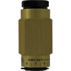 Mead - 1/8" NPTF Threaded Flow Control Valve - 0 to 250 psi & Aluminum Material - Eagle Tool & Supply