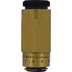Mead - 1/4" NPTF Threaded Flow Control Valve - 0 to 250 psi & Aluminum Material - Eagle Tool & Supply