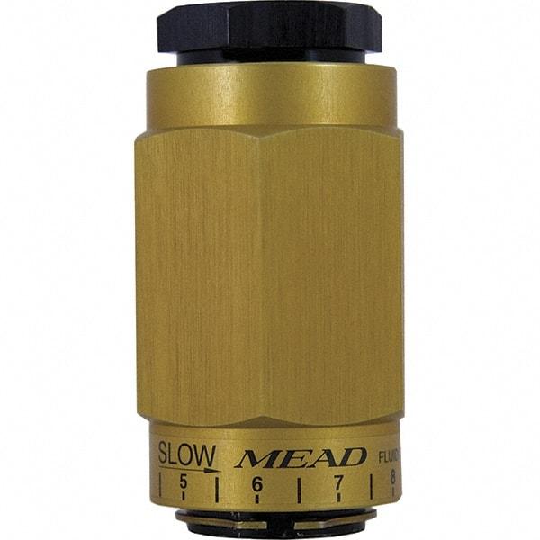 Mead - 1/2" NPTF Threaded Flow Control Valve - 0 to 250 psi & Aluminum Material - Eagle Tool & Supply