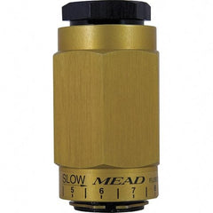 Mead - 1/2" NPTF Threaded Flow Control Valve - 0 to 250 psi & Aluminum Material - Eagle Tool & Supply