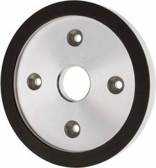 Made in USA - 6" Diam, 1-1/4" Hole Size, 3/4" Overall Thickness, 220 Grit, Type 6 Tool & Cutter Grinding Wheel - Very Fine Grade, Diamond - Eagle Tool & Supply