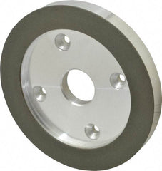 Made in USA - 6" Diam, 1-1/4" Hole Size, 3/4" Overall Thickness, 220 Grit, Type 6 Tool & Cutter Grinding Wheel - Very Fine Grade, Diamond - Eagle Tool & Supply