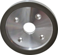 Made in USA - 6" Diam, 1-1/4" Hole Size, 3/4" Overall Thickness, 220 Grit, Type 6 Tool & Cutter Grinding Wheel - Very Fine Grade, Diamond - Eagle Tool & Supply