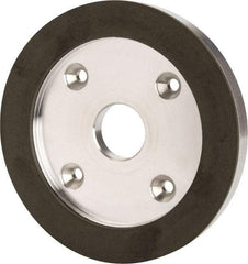 Made in USA - 6" Diam, 1-1/4" Hole Size, 3/4" Overall Thickness, 220 Grit, Type 6 Tool & Cutter Grinding Wheel - Very Fine Grade, Diamond - Eagle Tool & Supply