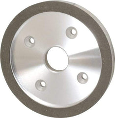 Made in USA - 6" Diam, 1-1/4" Hole Size, 3/4" Overall Thickness, 100 Grit, Type 6 Tool & Cutter Grinding Wheel - Fine Grade, Diamond - Eagle Tool & Supply