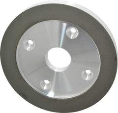 Made in USA - 6" Diam, 1-1/4" Hole Size, 3/4" Overall Thickness, 220 Grit, Type 6 Tool & Cutter Grinding Wheel - Very Fine Grade, Diamond - Eagle Tool & Supply