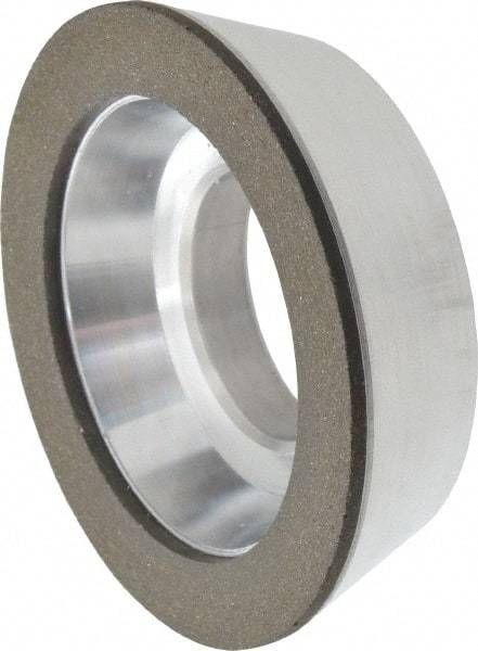 Made in USA - 3" Diam, 1-1/4" Hole Size, 7/8" Overall Thickness, 100 Grit, Type 11 Tool & Cutter Grinding Wheel - Fine Grade, Diamond - Eagle Tool & Supply