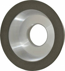Made in USA - 4" Diam, 1-1/4" Hole Size, 1-1/4" Overall Thickness, 150 Grit, Type 11 Tool & Cutter Grinding Wheel - Very Fine Grade, Diamond - Eagle Tool & Supply