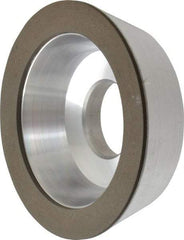 Made in USA - 4" Diam, 1-1/4" Hole Size, 1-1/4" Overall Thickness, 220 Grit, Type 11 Tool & Cutter Grinding Wheel - Very Fine Grade, Diamond - Eagle Tool & Supply