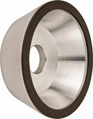 Made in USA - 5" Diam, 1-1/4" Hole Size, 1-3/4" Overall Thickness, 100 Grit, Type 11 Tool & Cutter Grinding Wheel - Fine Grade, Diamond - Eagle Tool & Supply