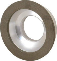Made in USA - 3" Diam, 1-1/4" Hole Size, 7/8" Overall Thickness, 100 Grit, Type 11 Tool & Cutter Grinding Wheel - Fine Grade, Diamond - Eagle Tool & Supply