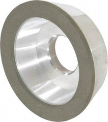 Made in USA - 4" Diam, 1-1/4" Hole Size, 1-1/4" Overall Thickness, 100 Grit, Type 11 Tool & Cutter Grinding Wheel - Fine Grade, Diamond - Eagle Tool & Supply