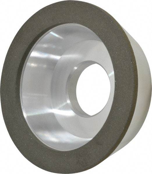 Made in USA - 4" Diam, 1-1/4" Hole Size, 1-1/4" Overall Thickness, 150 Grit, Type 11 Tool & Cutter Grinding Wheel - Very Fine Grade, Diamond - Eagle Tool & Supply