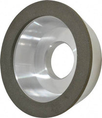 Made in USA - 4" Diam, 1-1/4" Hole Size, 1-1/4" Overall Thickness, 150 Grit, Type 11 Tool & Cutter Grinding Wheel - Very Fine Grade, Diamond - Eagle Tool & Supply