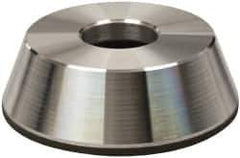 Made in USA - 4" Diam, 1-1/4" Hole Size, 1-1/4" Overall Thickness, 220 Grit, Type 11 Tool & Cutter Grinding Wheel - Very Fine Grade, Diamond - Eagle Tool & Supply
