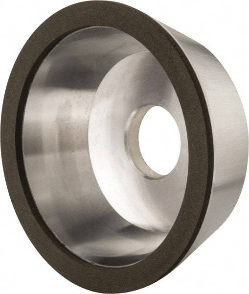 Made in USA - 5" Diam, 1-1/4" Hole Size, 1-3/4" Overall Thickness, 150 Grit, Type 11 Tool & Cutter Grinding Wheel - Very Fine Grade, Diamond - Eagle Tool & Supply