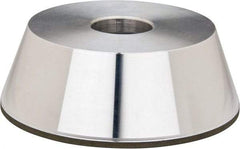Made in USA - 5" Diam, 1-1/4" Hole Size, 1-3/4" Overall Thickness, 220 Grit, Type 11 Tool & Cutter Grinding Wheel - Very Fine Grade, Diamond - Eagle Tool & Supply