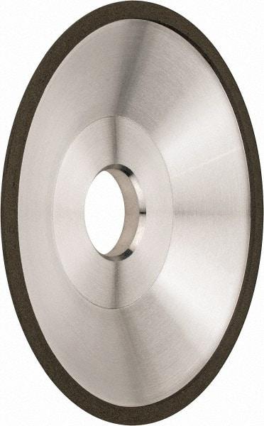 Made in USA - 6" Diam, 1-1/4" Hole Size, 1" Overall Thickness, 220 Grit, Type 12 Tool & Cutter Grinding Wheel - Very Fine Grade, Diamond - Eagle Tool & Supply
