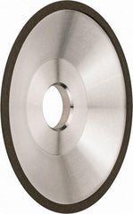 Made in USA - 6" Diam, 1-1/4" Hole Size, 1" Overall Thickness, 220 Grit, Type 12 Tool & Cutter Grinding Wheel - Very Fine Grade, Diamond - Eagle Tool & Supply