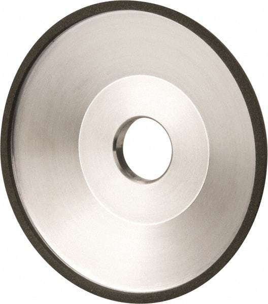 Made in USA - 6" Diam, 1-1/4" Hole Size, 1" Overall Thickness, 100 Grit, Type 12 Tool & Cutter Grinding Wheel - Fine Grade, Diamond - Eagle Tool & Supply
