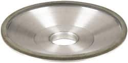 Made in USA - 6" Diam, 1-1/4" Hole Size, 1" Overall Thickness, 100 Grit, Type 12 Tool & Cutter Grinding Wheel - Fine Grade, Diamond - Eagle Tool & Supply