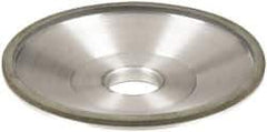 Made in USA - 6" Diam, 1-1/4" Hole Size, 1" Overall Thickness, 100 Grit, Type 12 Tool & Cutter Grinding Wheel - Fine Grade, Diamond - Eagle Tool & Supply