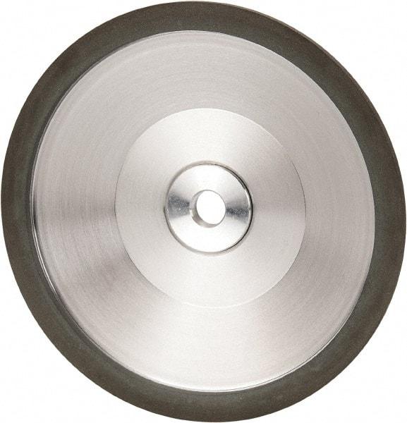 Made in USA - 6" Diam, 1-1/4" Hole Size, 1" Overall Thickness, 220 Grit, Type 12 Tool & Cutter Grinding Wheel - Very Fine Grade, Diamond - Eagle Tool & Supply