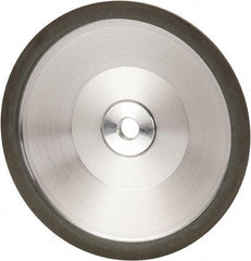Made in USA - 6" Diam, 1-1/4" Hole Size, 1" Overall Thickness, 220 Grit, Type 12 Tool & Cutter Grinding Wheel - Very Fine Grade, Diamond - Eagle Tool & Supply