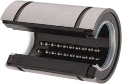 Thomson Industries - 20mm ID, Open Linear Bearing with Two Integral Wipers - 1.26" Overall Height, 32mm OD - Eagle Tool & Supply