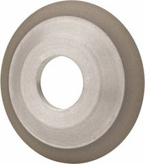 Made in USA - 4" Diam, 1-1/4" Hole Size, 1/2" Overall Thickness, 100 Grit, Type 12 Tool & Cutter Grinding Wheel - Fine Grade, Diamond - Eagle Tool & Supply