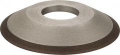 Made in USA - 4" Diam, 1-1/4" Hole Size, 1/2" Overall Thickness, 150 Grit, Type 12 Tool & Cutter Grinding Wheel - Very Fine Grade, Diamond - Eagle Tool & Supply