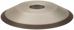Made in USA - 6" Diam, 1-1/4" Hole Size, 3/4" Overall Thickness, 220 Grit, Type 12 Tool & Cutter Grinding Wheel - Very Fine Grade, Diamond - Eagle Tool & Supply