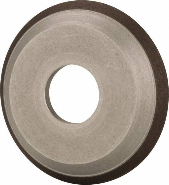 Made in USA - 4" Diam, 1-1/4" Hole Size, 1/2" Overall Thickness, 100 Grit, Type 12 Tool & Cutter Grinding Wheel - Fine Grade, Diamond - Eagle Tool & Supply