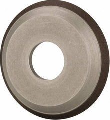 Made in USA - 4" Diam, 1-1/4" Hole Size, 1/2" Overall Thickness, 100 Grit, Type 12 Tool & Cutter Grinding Wheel - Fine Grade, Diamond - Eagle Tool & Supply