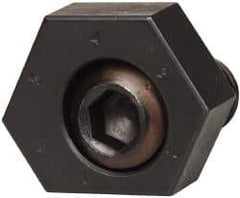 Mitee-Bite - 1 to 6mm Hex, 1/2-13 Stud Thread, Irregular Hex Clamp - 0.394" Hex Height, 4,000 Lb Holding Force, 1" Thread Length, 65 Ft/Lb Torque - Eagle Tool & Supply