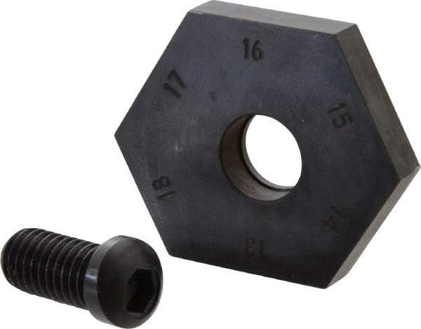 Mitee-Bite - 13 to 17mm Hex, 1/2-13 Stud Thread, Irregular Hex Clamp - 0.394" Hex Height, 4,000 Lb Holding Force, 1" Thread Length, 65 Ft/Lb Torque - Eagle Tool & Supply